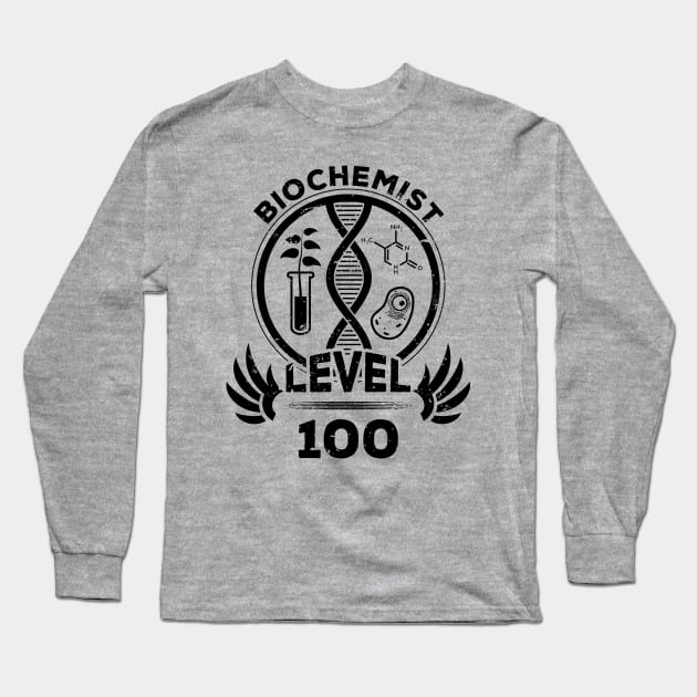 Level 100 Biochemist Biochemistry Gift Long Sleeve T-Shirt by atomguy